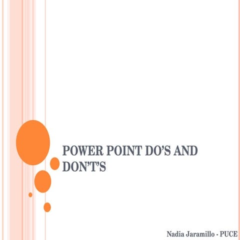 Power point Do´s and don´t´s
