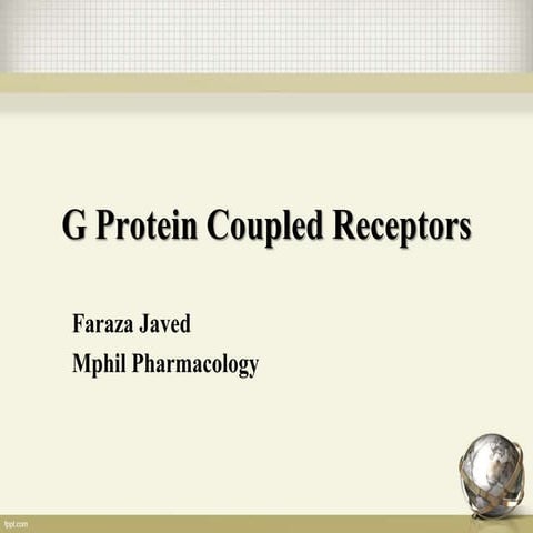 G protein coupled receptors and their Signaling Mechanism