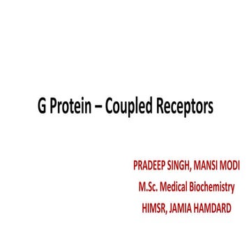 G protein coupled receptors (Type II Hormone Signaling)