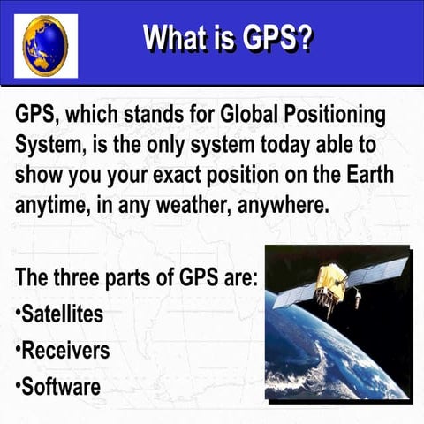 GPS system in space for presentation in college