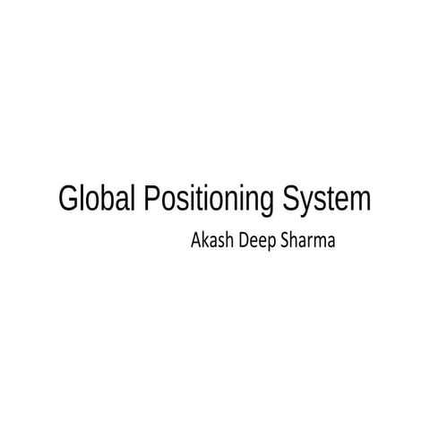 Book Review Global Posiotining System