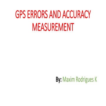 GPS ERRORS 