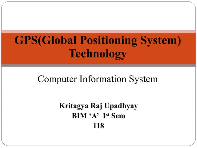 Gps(global positioning system)