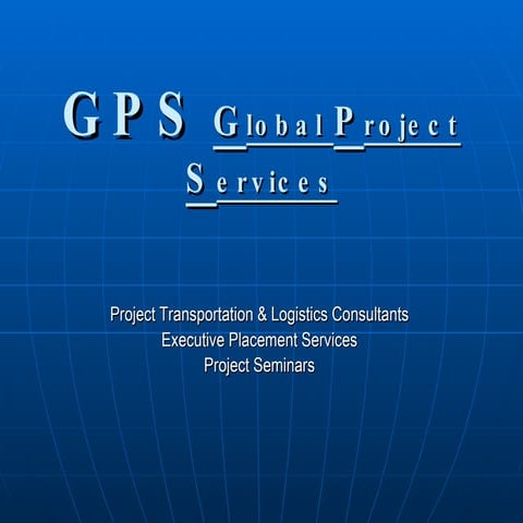 GPS Project Presentation | PPT