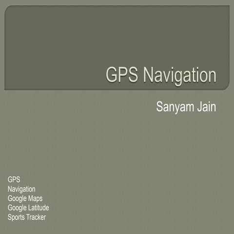 Gps navigation