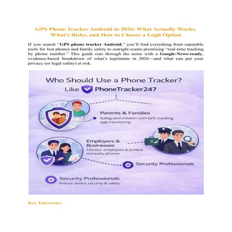 GPS Phone Tracker Android in 2026_ What Actually Works, What’s Risky ...
