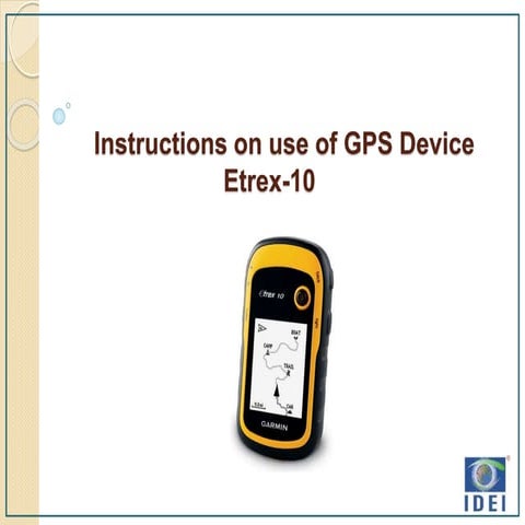 GPS Device Instructions with Area Calculation of Field