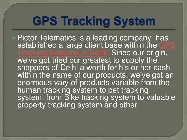GPS Tracking System in Delhi | GPS Tracker