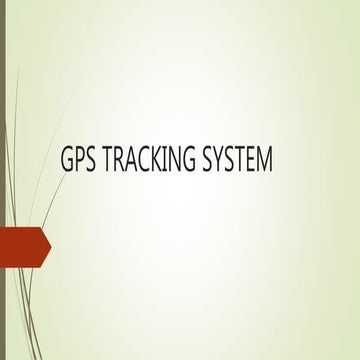 Gps tracking system