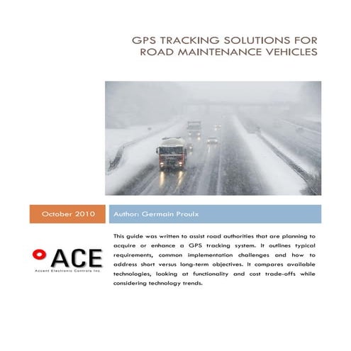 Gps Tracking Systems For Road Maintenance Operations
