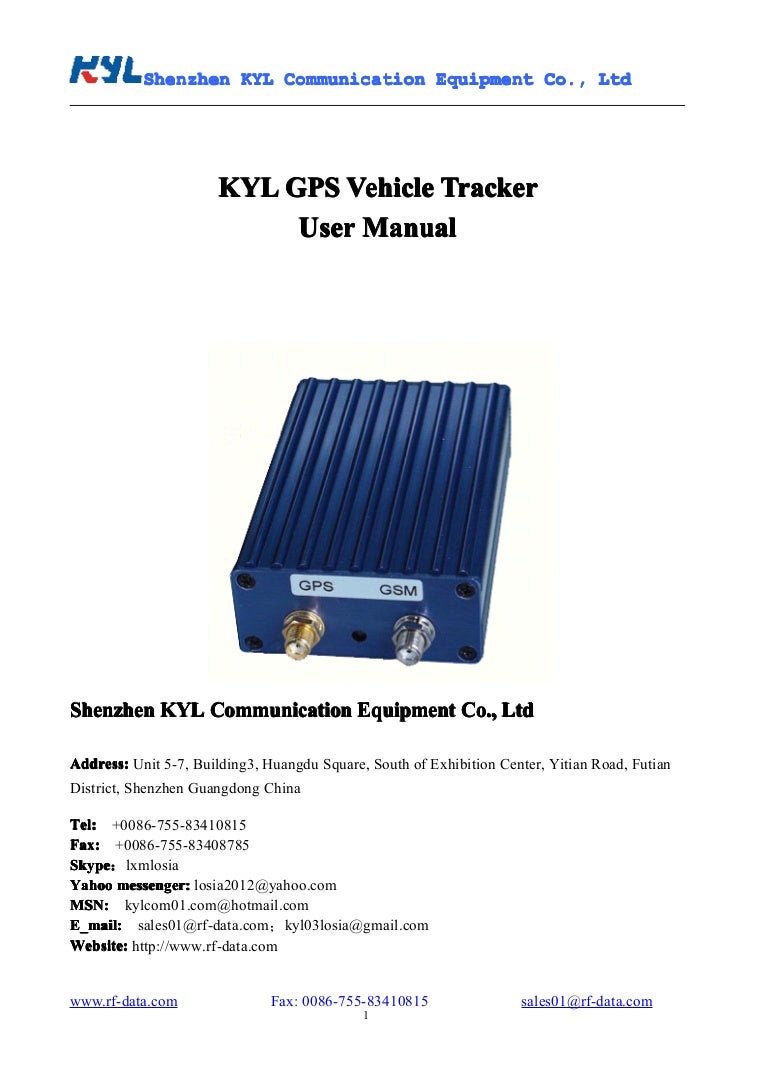 Gps vehicle tracker user manual