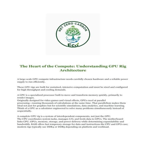 The Heart of the Compute: Understanding GPU Rig Architecture