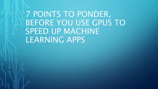 improve deep learning training and inference performance