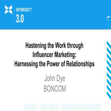 #Intersect presentation Intersect3.0 John Dye (dyejo) 2015