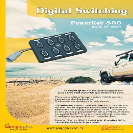 Googolplex Electric PowerKey 1000 Keypad | PDF