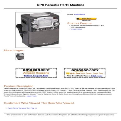 Gpx karaoke party machine