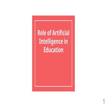 Role of Artificial Intelligence in Education.pptx