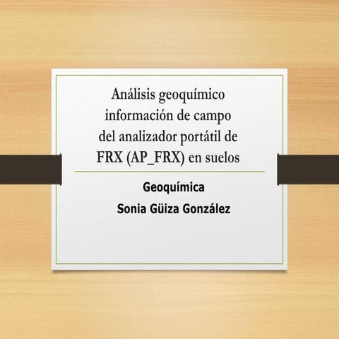 Prospección geoquímica de superfcie