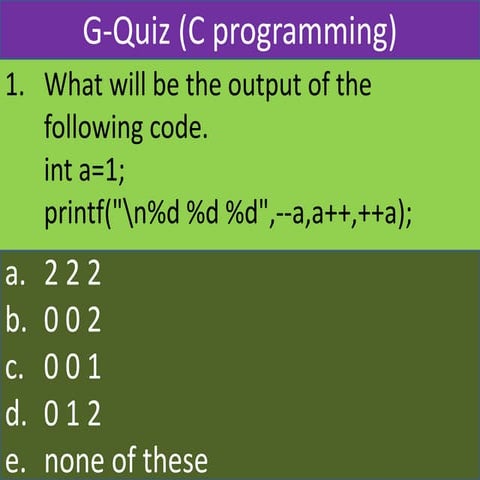 G quiz | PPT