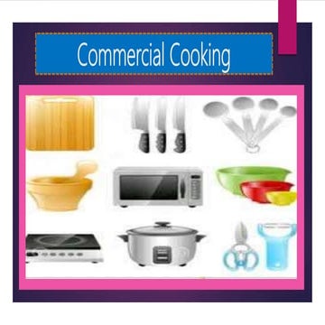 Gr 8 Commercial cooking 