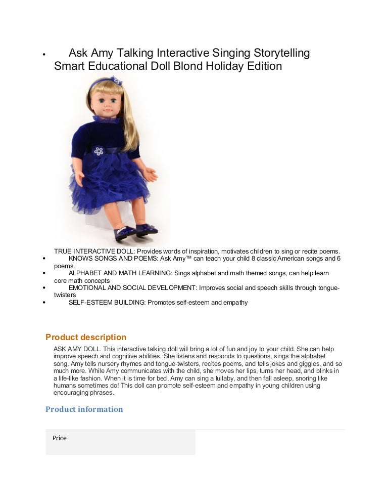 talking amy doll