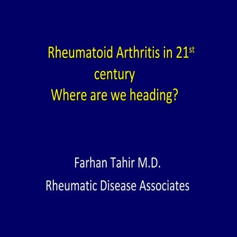 Rheumatoid Arthritis in biologic era