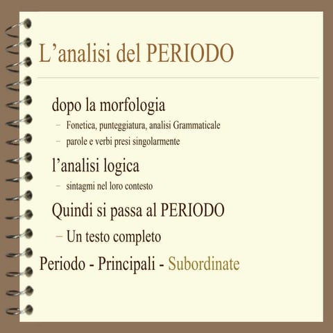 schemi di grammatica - analisi del periodo - 3media
