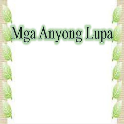 Gr 4 - Mga Anyong Lupa