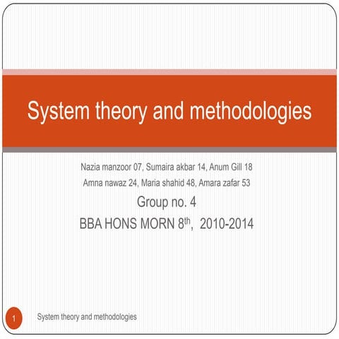 Gr 4   system theory and methodologies