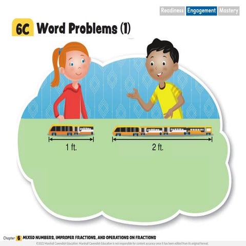 Math word problems with mixed numbers and improper fractions | PPTX