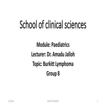 Burkitts lymphoma and abdominal masses | PPTX