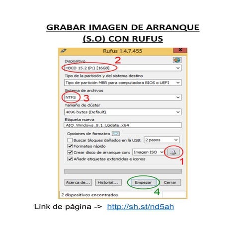 Grabar imagen de arranque