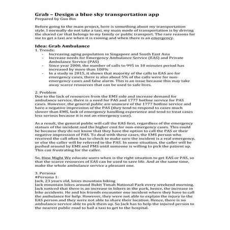 Grab – design a blue sky transportation app (final) 