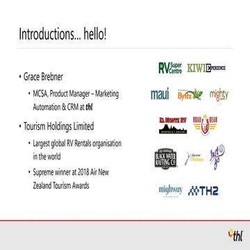 Customer Strategy - Tourism Holdings