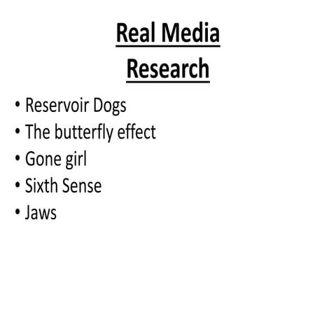 A2 Media - Documentary Research Task | PPTX