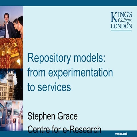 Repository models: from experimentation to services