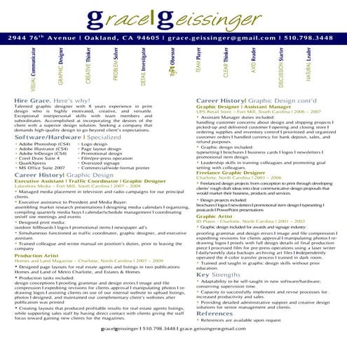 Grace Geissinger Design Resume