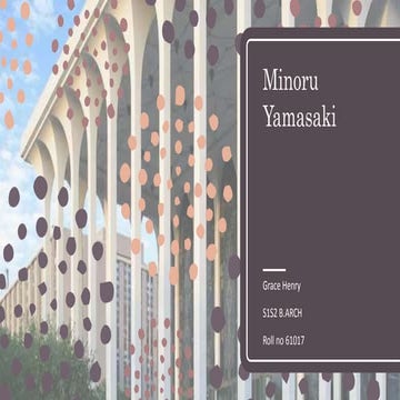 MINORU YAMASAKI- A life in architecture (World trade center)