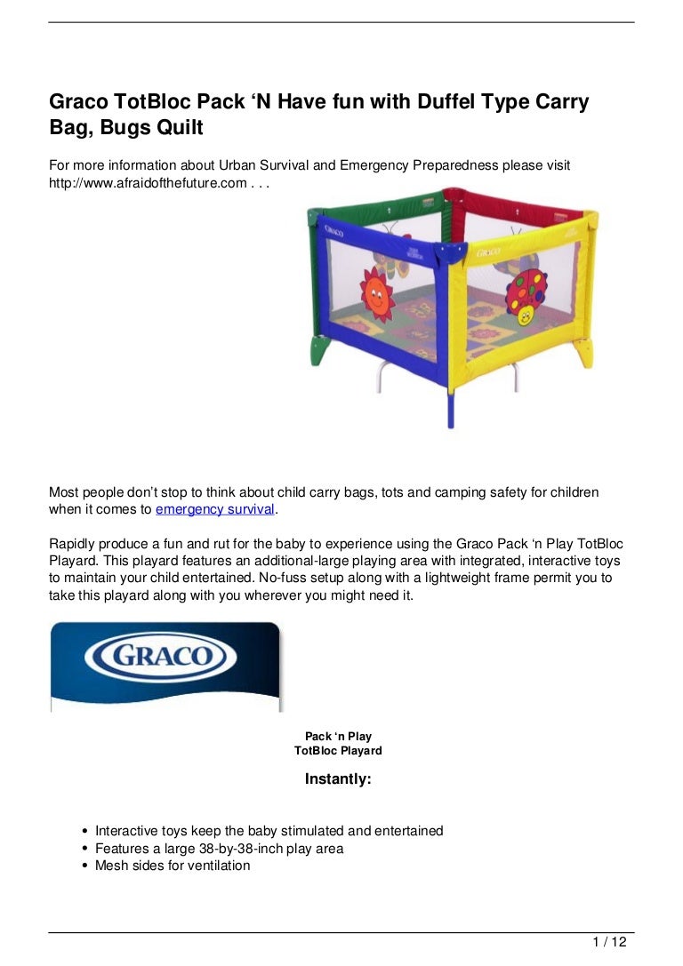 graco totbloc playpen