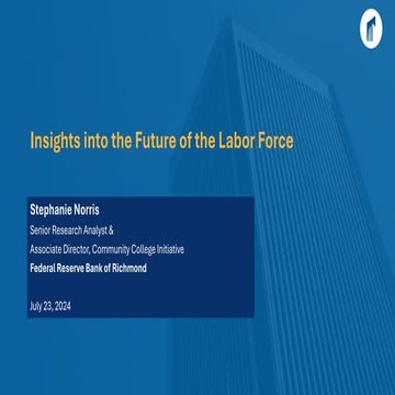 Stephanie Norris keynote on insights into the future of the labor force
