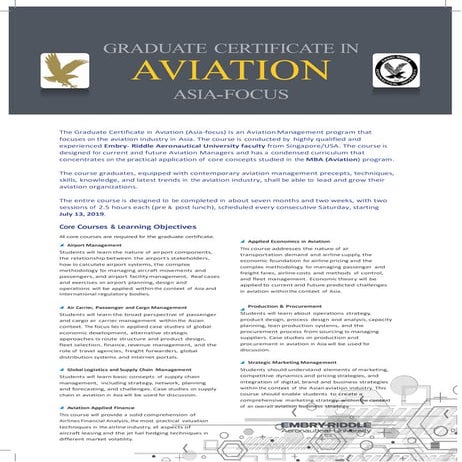 Graduate Certificate in Aviation
