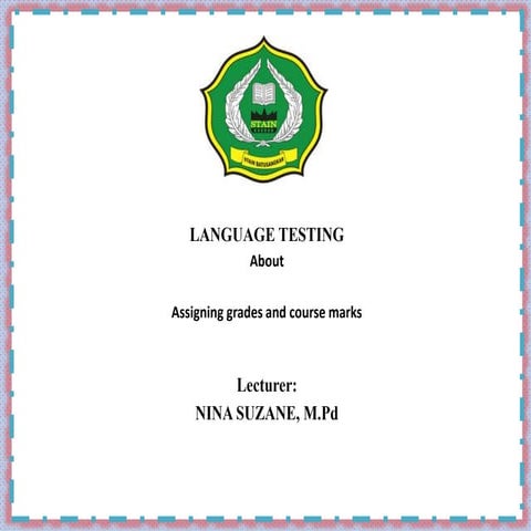 assigning grades and course marks