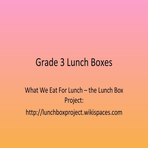 Grade 3 Lunch Boxes