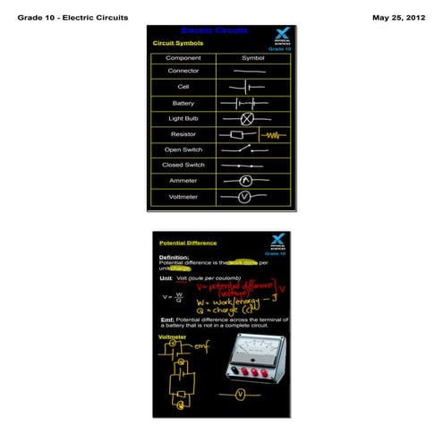 Grade 10   electric circuits