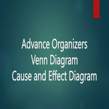 Different Advance Organizers (Venn Diagram and cause and effect diagram).pptx