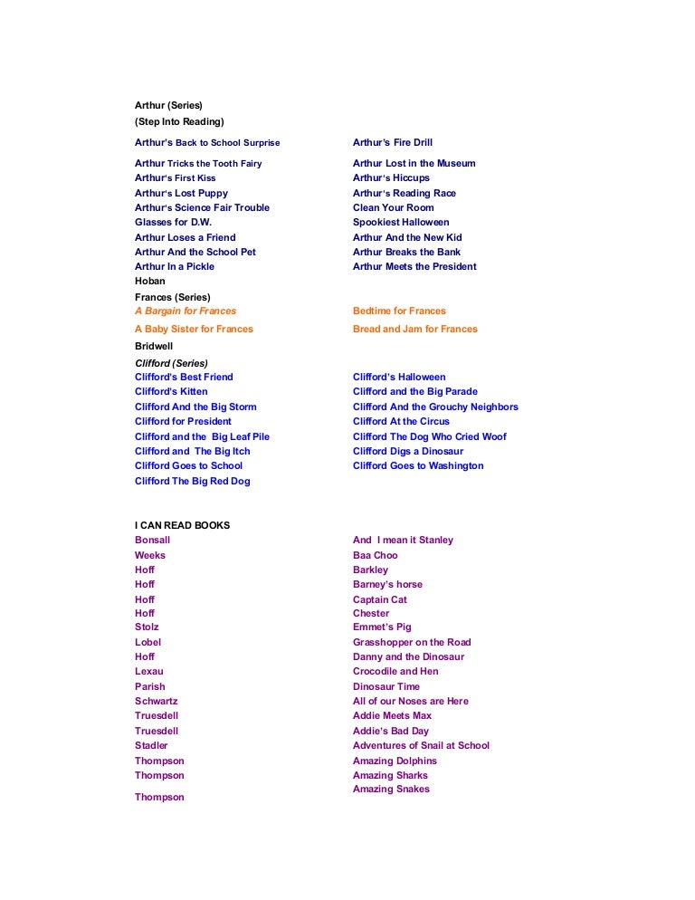 Grade 1 reading_list