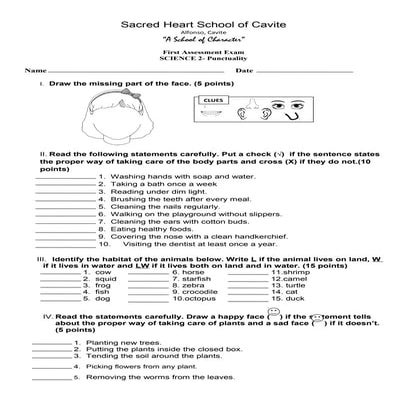 Grade 2 1st assessment