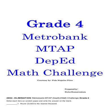 Grade 4 mtap reviewer