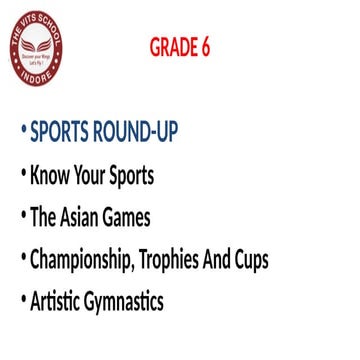GRADE 6 GK SPORTS ROUND UP quiz for grade 6 | PPTX