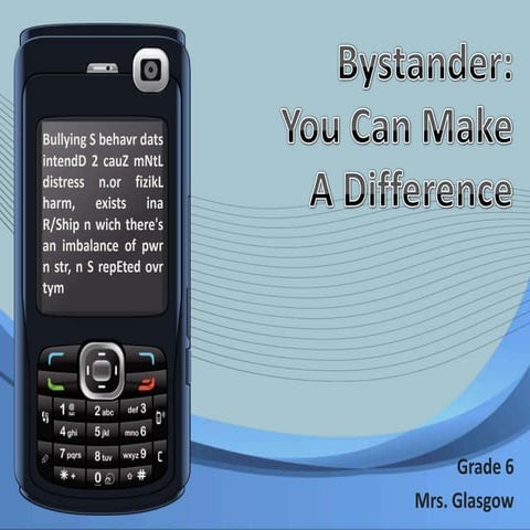 Bullying: Don't Be a Bystander